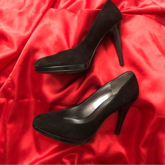 💥 Final Chance Before it’s GONE!!💥 Nine West Black Suede Platform Pump HighHeels - Picture 4 of 8